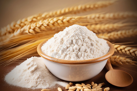 糖耳朵健康的小麦粉背景