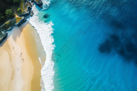 热带海滩的自然海景图片