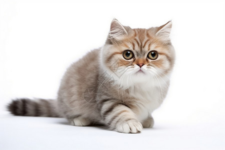 蓬松毛发的小猫背景图片