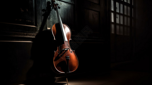 大提琴乐器室内的大提琴背景