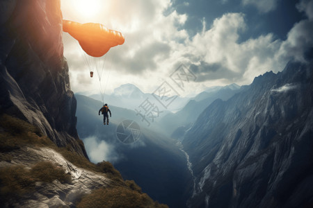 极限跳伞运动背景图片