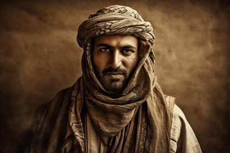 一个中东人的传统服装与配饰图片