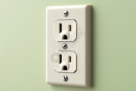 电源插口简约白色电源插座设计图片