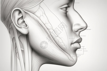 立体结构鼻子的结构插画
