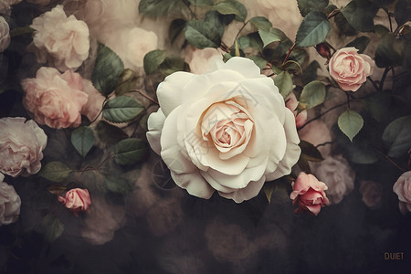 绽放的玫瑰花壁纸背景图片