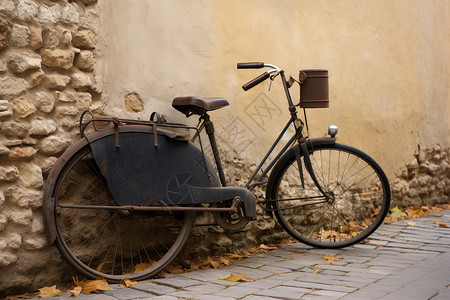 古董两轮自行车背景图片