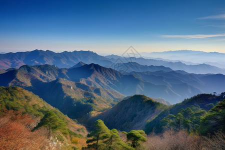 美丽的高山风景背景图片