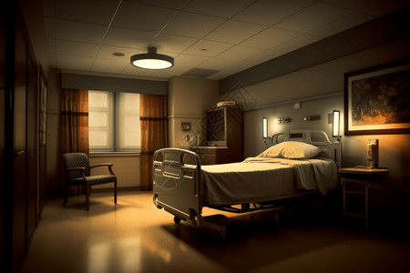 温馨的医院房间背景图片
