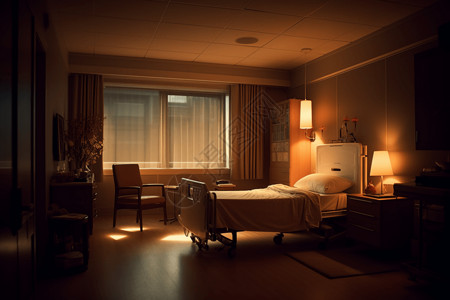 优雅的医院房间背景图片
