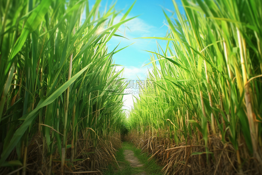 农田种植的甘蔗图片