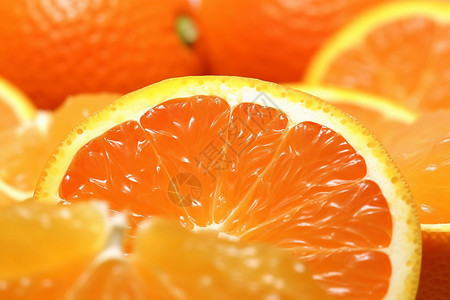 被切开的橙子图片