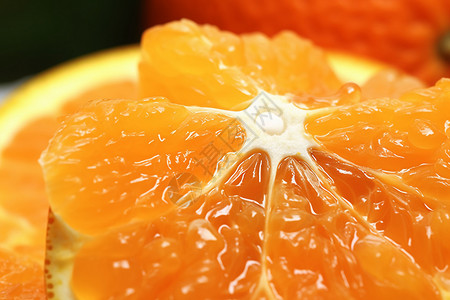 柑橘果肉特写高清图片