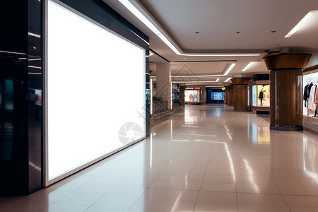 商场灯箱走廊背景图片