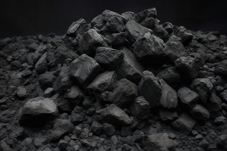 一堆储存的煤炭图片