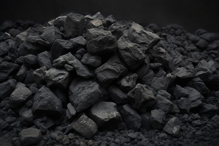 成堆储存的煤炭图片