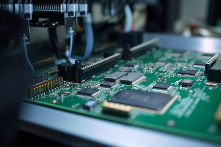 电子制造业芯片的电子板生产背景