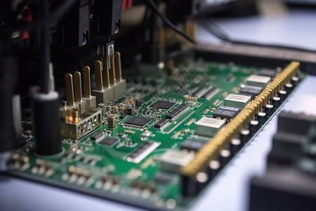 96孔微板制造微芯片的电子板背景
