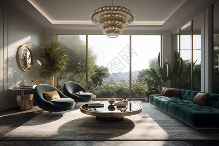豪华大气的现代客厅背景图片