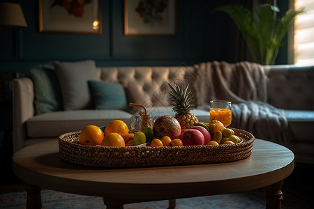 一碗果汁客厅的水果盘设计图片