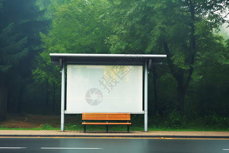 公交站背景现代的公交站设计图片