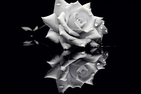 花朵花卉玫瑰花创意合成白色鲜花设计图片