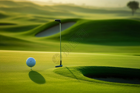 高尔夫球洞户外的球类项目设计图片