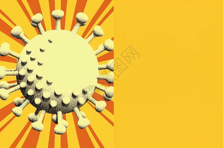 太阳结构病毒分布插画