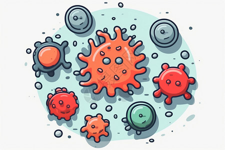 疾病细菌标签图片