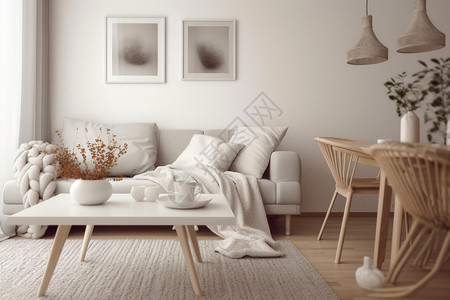 现代公寓的沙发图片