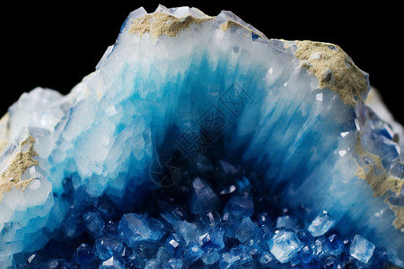 蓝色的矿物宝石图片