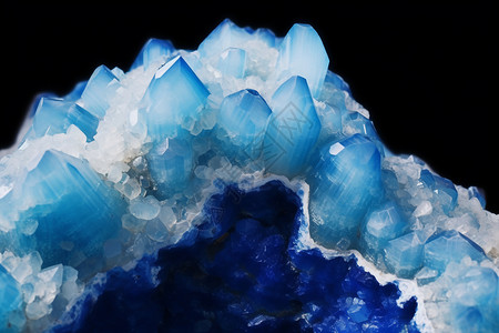 宝石蓝色蓝色的水晶背景
