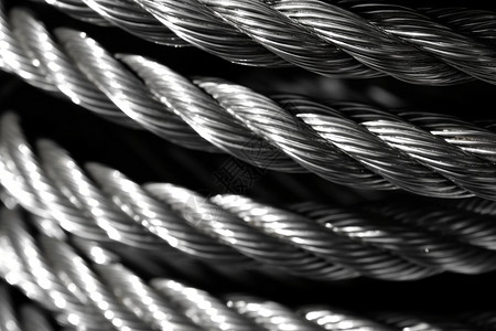 金属的电缆安全绳索高清图片