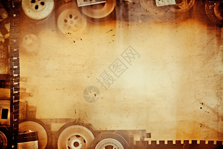 电影磁带复古的电影框架设计图片