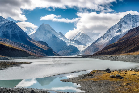 西藏萨布山冰川布萨科高清图片