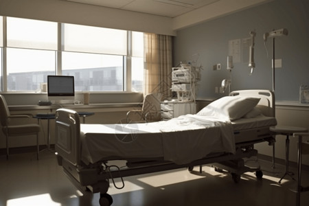 有医学设备的病房背景图片