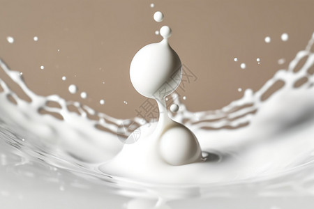 牛奶流动特效牛奶飞溅的特写背景