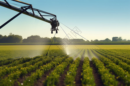 现代农业灌溉技术背景图片