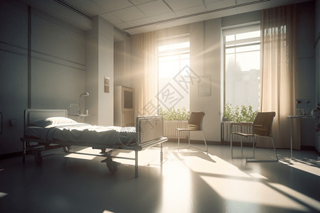 宁静宽大的病房背景图片