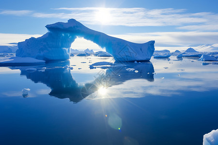惊奇格陵兰北极地区的冰川背景