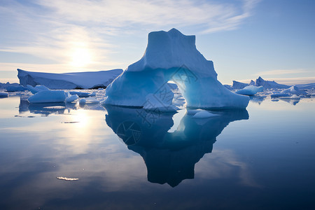 漂浮的冰山背景图片