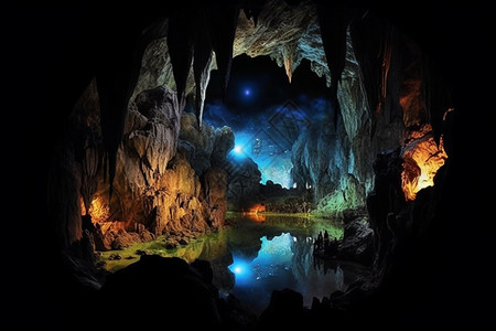超自然洞穴背景
