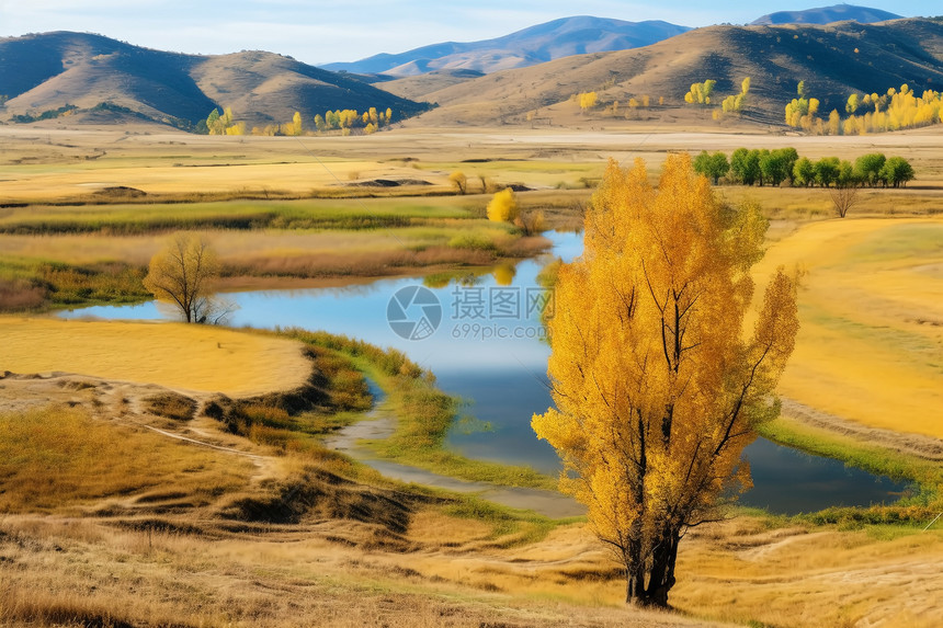 乌兰布通秋景图片