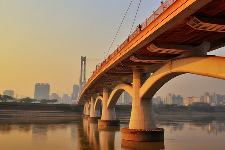 嘉陵江上的千思门大桥背景