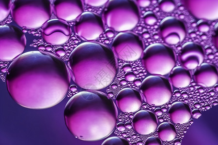 紫色水滴纹理好看的气泡纹理插画