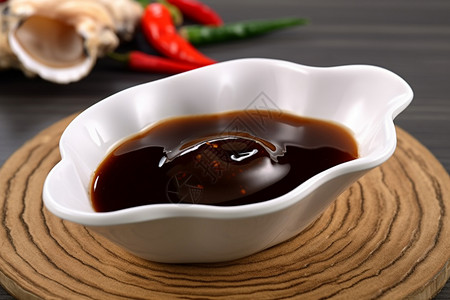 碗里的蚝油背景图片