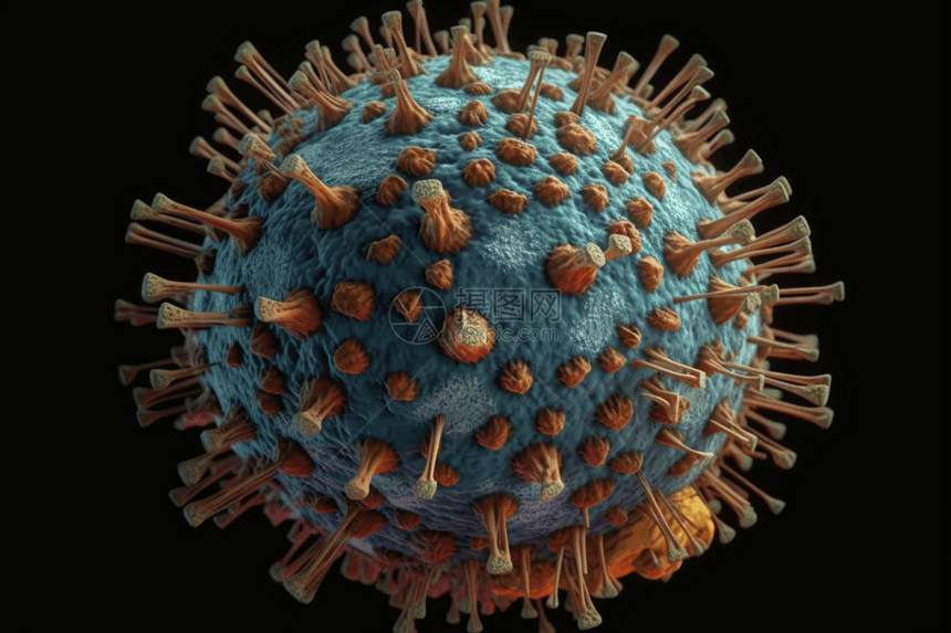 病毒细胞的分布图片