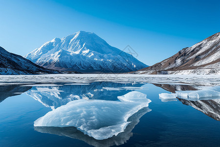 壮观的雪山和冰山图片