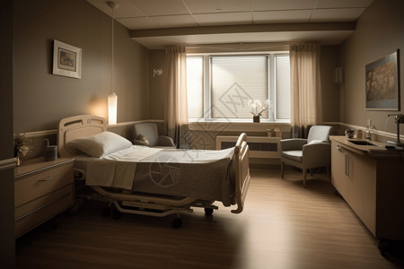 小而舒适的医院房间图片