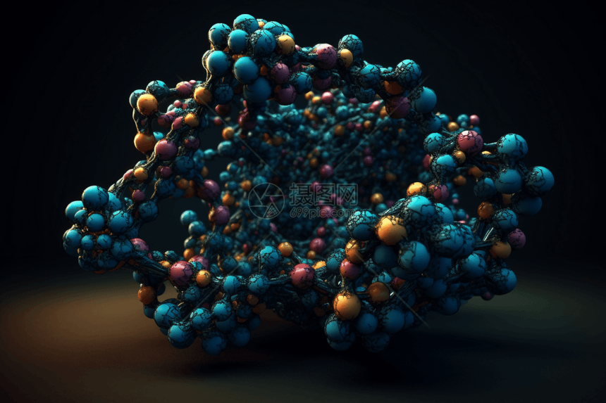 彩色的分子图片