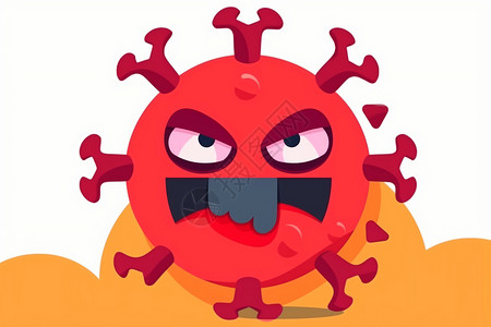 扁平的病毒背景图片